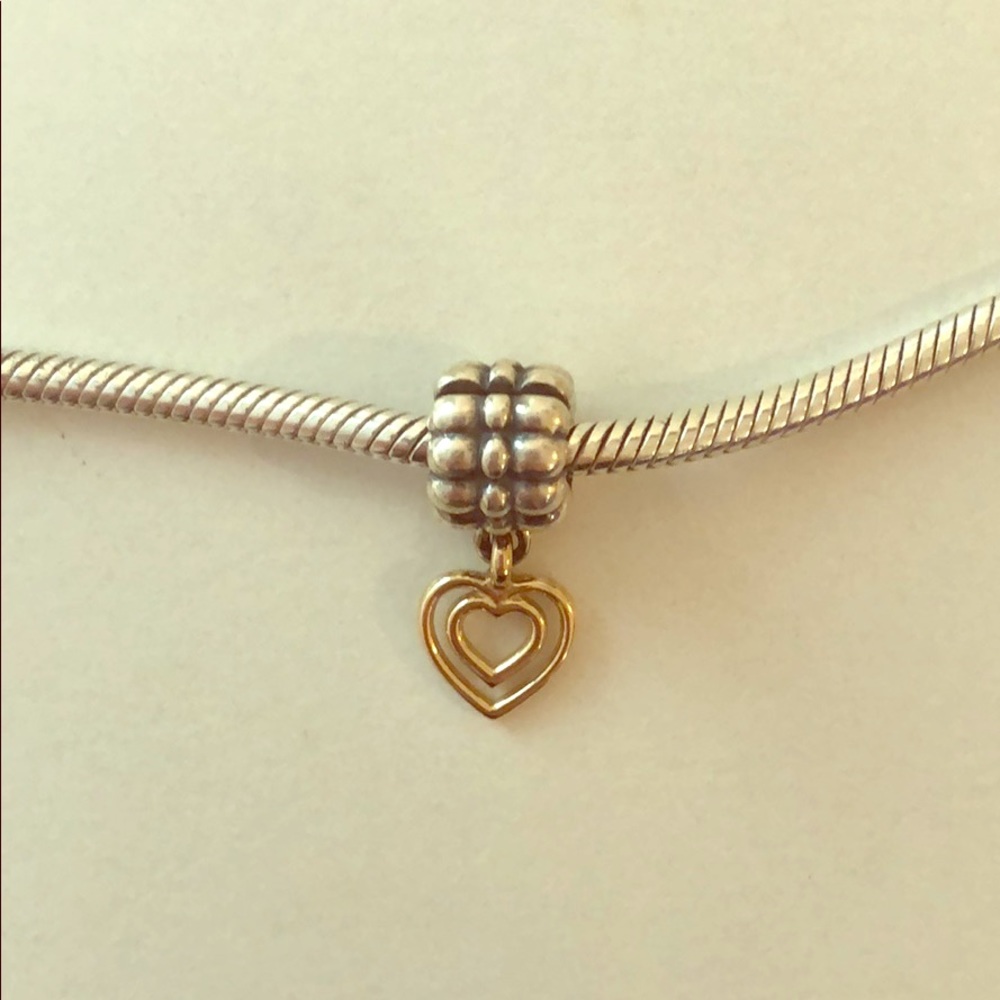 Pandora Gold Heart Charm